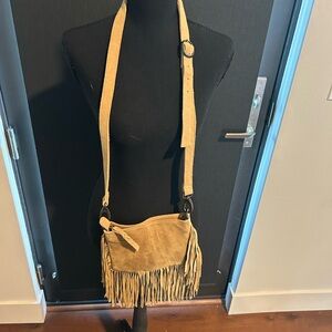 Boho western classic Tan Suede Crossbody Bag